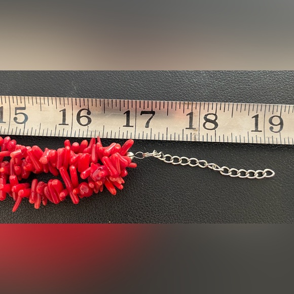 Vintage Red Mini Coral Branch Look Necklace - Picture 4 of 5